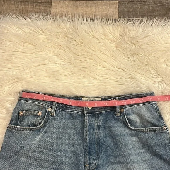 Free People We The Free ‘Maggie’ distressed chewed hem straight cropped jeans 28 - Picture 5 of 11